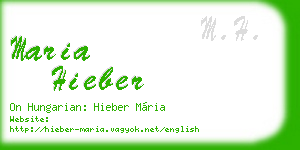 maria hieber business card